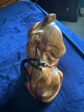 Timmy Woods of Beverly Hills Classic Panther Lioness Acacia Wood Purse